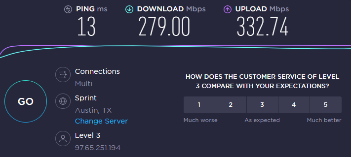 run a internet speed test